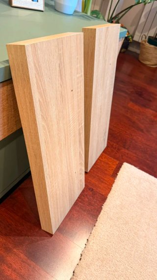 02 Estantes de Pared en MDF Jario Marrón Roble 60