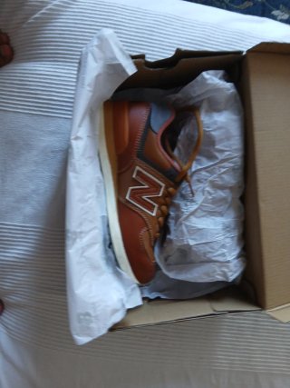 Zapatillas New Balance Piel Marrón Rosado