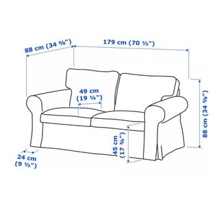 Sofá 2 plazas Ikea tela