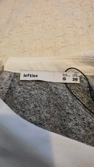 Vestido Lefties cuello Peter Pan gris Talla S