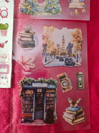 Set 3 fogli stickers february + home e nature