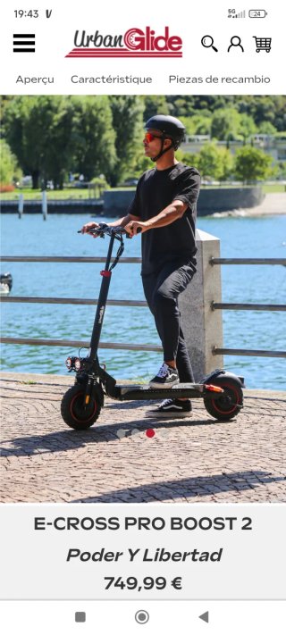 Patinete Eléctrico Urban Glide E-Cross Pro