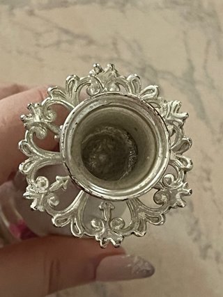 Portacandele in argento vintage Argenteria Celient