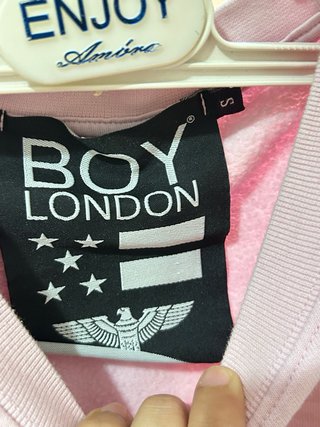 Felpa BOY LONDON rosa S logo aquila