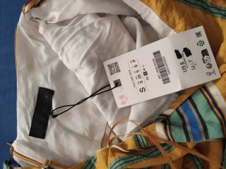 Vestido Zara Asimétrico Estampado Talla S