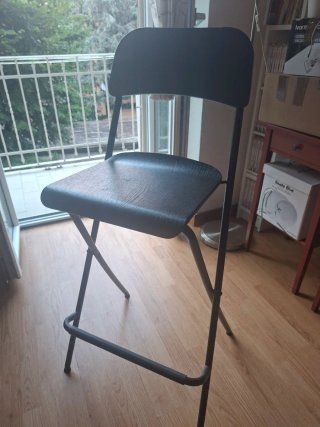 Sedia pieghevole Ikea legno nera