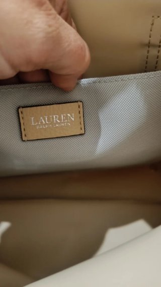 Bolso Tote Lauren Ralph Lauren Gris/Beige