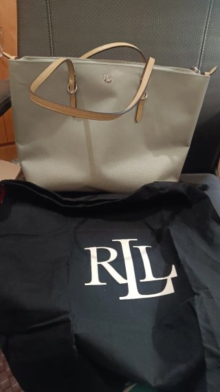 Bolso Tote Lauren Ralph Lauren Gris/Beige