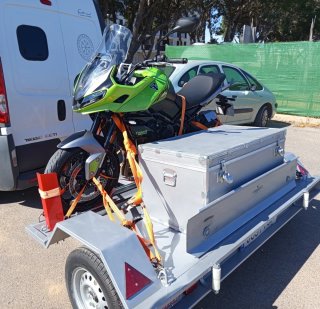 Carro porta motos transversal