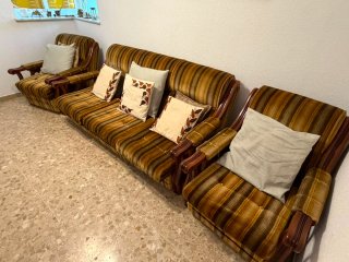 Sofá y 2 sillones vintage