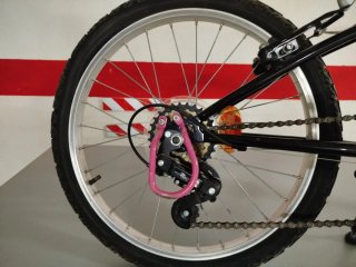 Bicicleta niña B'TWIN rosa y negra