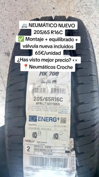 Neumático 205/65 R16C MK 700 Nuevo
