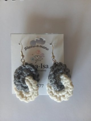 Pendientes Crochet Rojos y Blancos