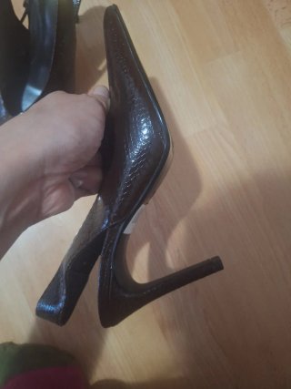 Zapatos Zara destalonados piel serpiente