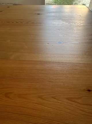 Mesa madera maciza patas hierro