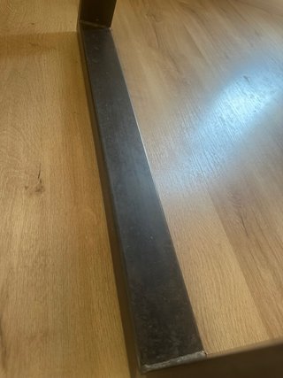 Mesa madera maciza patas hierro