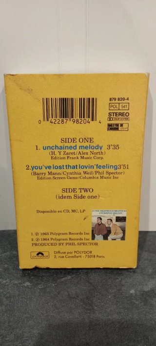 The Righteous Brothers. Cassette. Unchained Melody