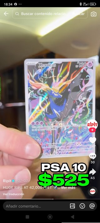 Carta Pokémon Xerneas Geotormenta Full Art