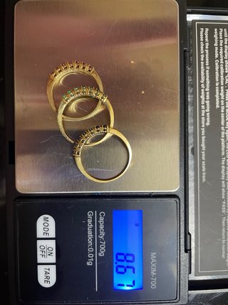 Anillos de oro 18 kt.