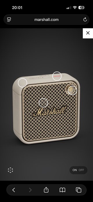 Altavoz Marshall Beige y Dorado