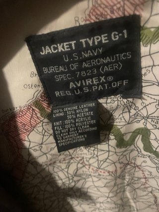 Giubbotto Avirex G-1 Pelle U.S. Navy M