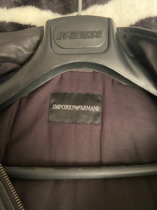 Chaqueta de Piel Emporio Armani Negra