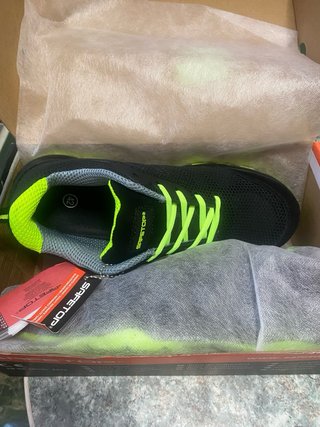 Zapatos de seguridad SAFETOP negros y verdes
