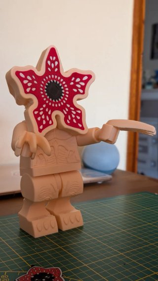 Demogorgone stile Lego, stampato in 3d, alt 30cm