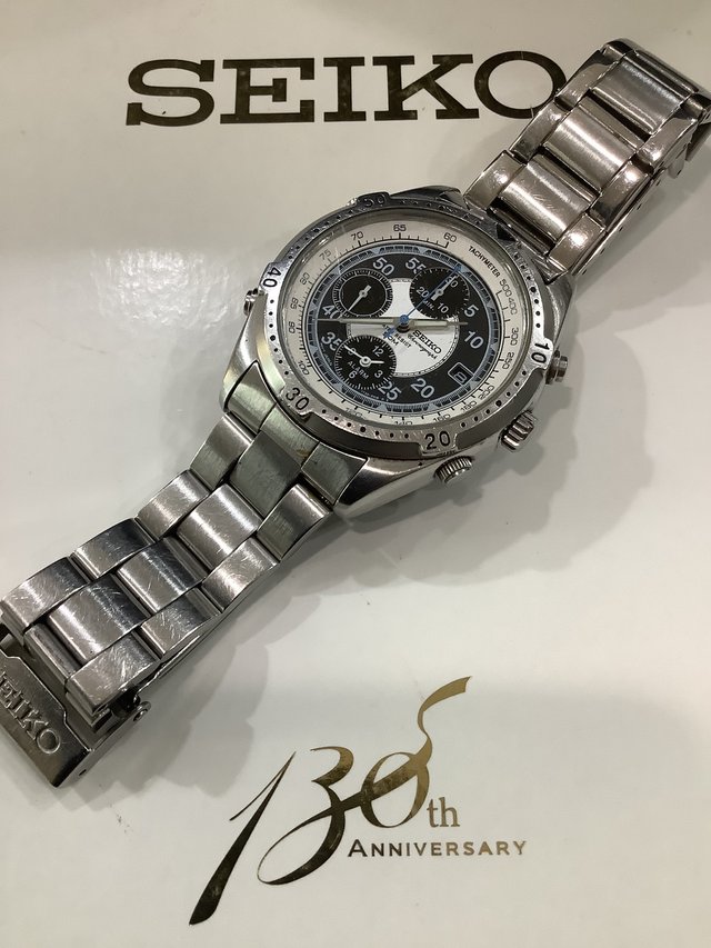 SEIKO QUARTZ " PANDA " ALARM / CRONO (Ver Fotos)