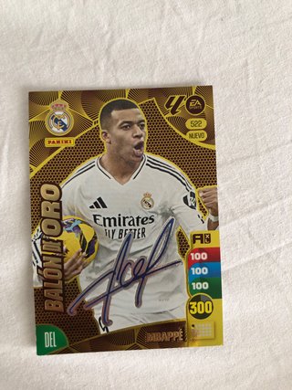 Carta Adrenalyn Mbappé Real Madrid Oro