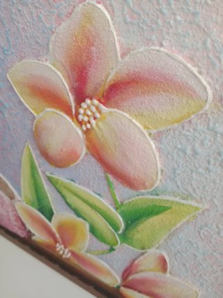 Pack 2 Cuadros Flores Relieve