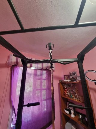 Rack musculación con accesorios