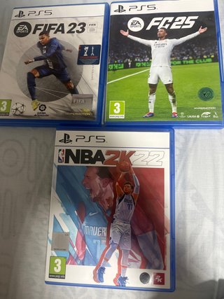 Lote PS5: FIFA 23, FC 25, NBA 2K22