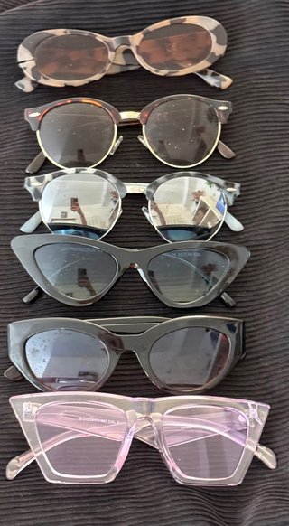Lote 6 Gafas de Sol Mujer 1€ cadauno, 5€ todas