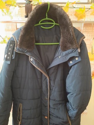 Chaquetón azul mujer
