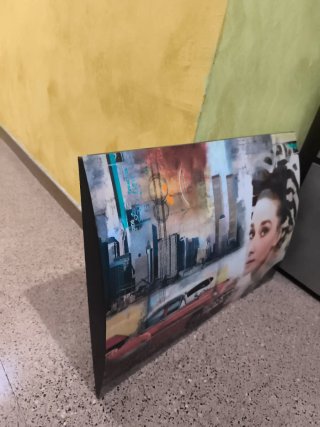 Cuadro Audrey Hepburn y Twin Towers