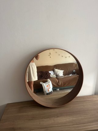 Espejo Redondo Madera Ikea