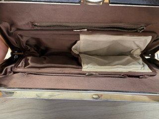 Bolso Piel Cocodrilo Negro Auténtico