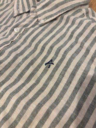 Camisa Rayas Alvaro Moreno Gris y Blanca