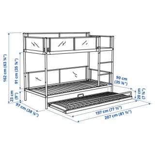 Litera de 3 camas IKEA