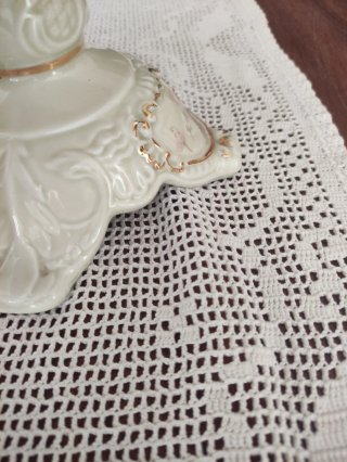 Centro de mesa vintage con pie- cerámica