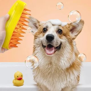 Cepillo vapor de baño de mascotas