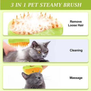 Cepillo vapor de baño de mascotas