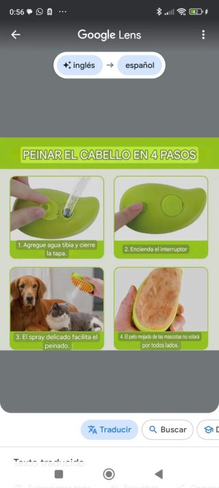 Cepillo vapor de baño de mascotas