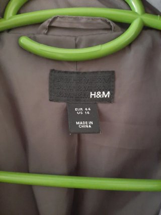 Chaquetón H&M gris talla M