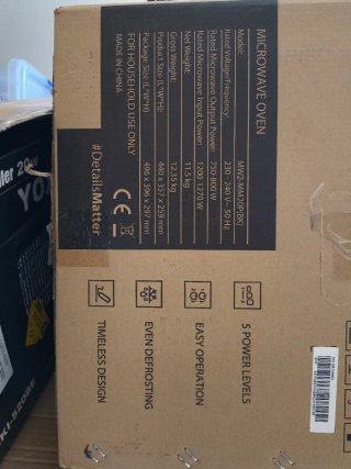 Microondas Toshiba 240V