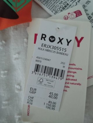 Bikini Roxy Naranja y Turquesa Estampado Floral