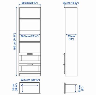 Estantería Brimnes Ikea Blanca 60x190cm