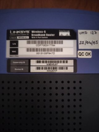 Router Inalámbrico Linksys 2.4GHz 54Mbps