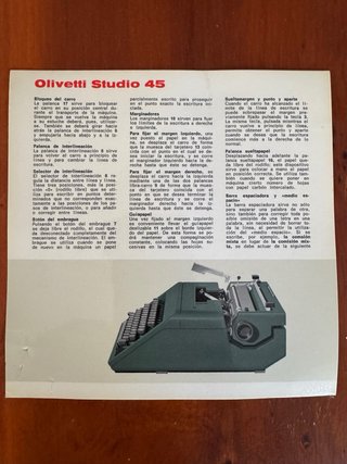 Máquina de escribir Olivetti STUDIO 45